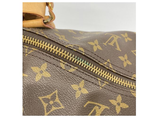 Louis Vuitton Boston Monogram Keepall Bandoulière 55 Marrone - vista 12