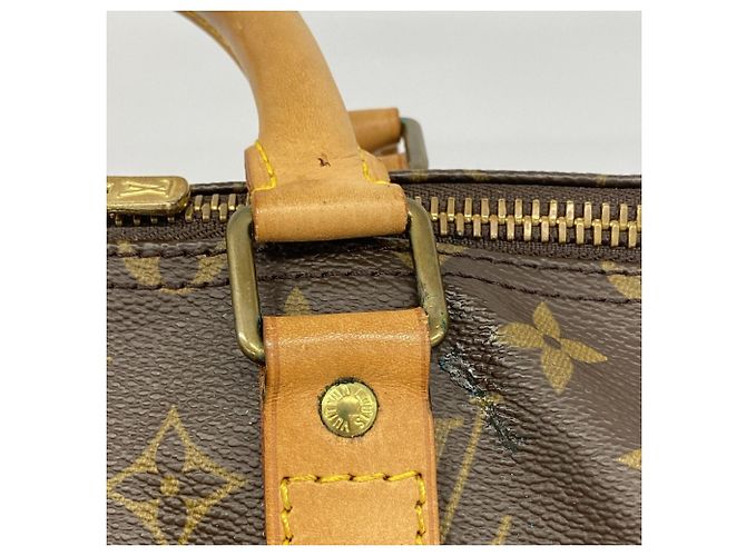 Louis Vuitton Boston Monogram Keepall Bandoulière 55 Marrone - vista 14