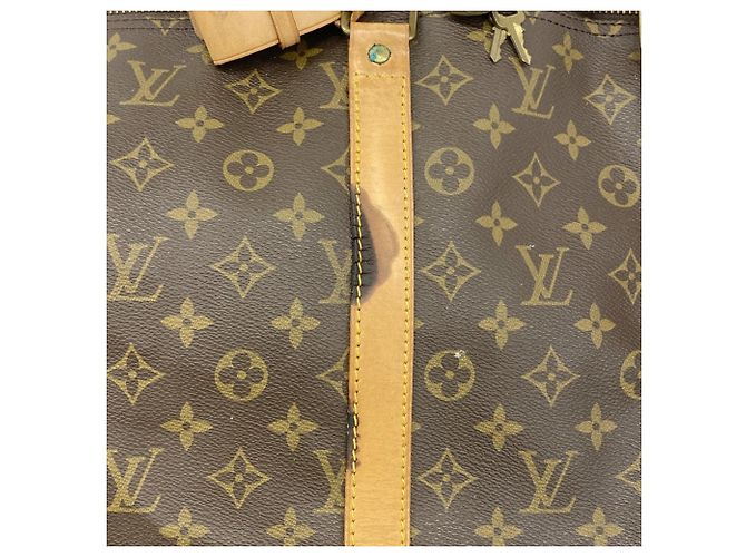 Louis Vuitton Boston Monogram Keepall Bandoulière 55 Marrone - vista 16