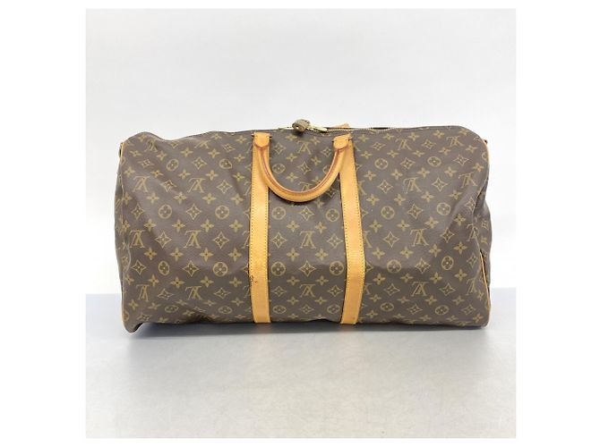 Louis Vuitton Boston Monogram Keepall Bandoulière 55 Marrone - vista 18