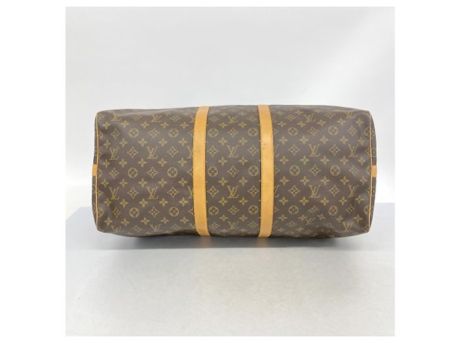 Louis Vuitton Boston Monogram Keepall Bandoulière 55 Marrone - vista 3