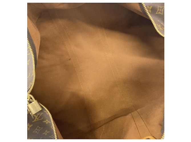 Louis Vuitton Boston Monogram Keepall Bandoulière 55 Marrone - vista 4
