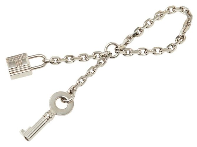 Hermès Hermes Cadena Schlüsselanhänger Schalring Silber - Ansicht 2