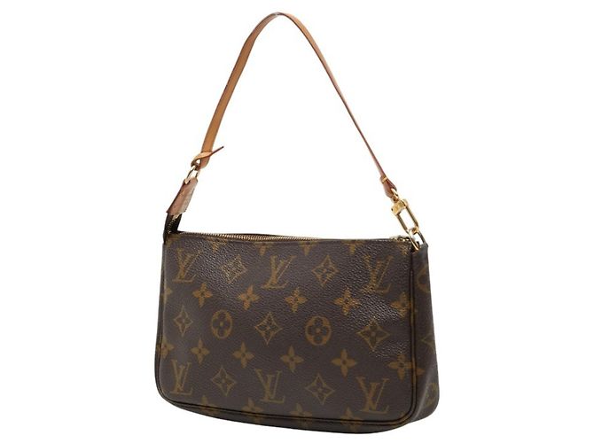 Borsa Louis Vuitton Monogram Pochette Accessoires Marrone Monogramma - vista 2