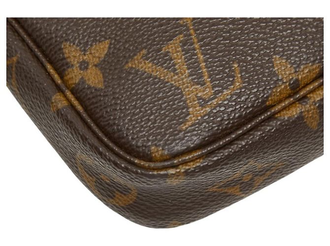 Borsa Louis Vuitton Monogram Pochette Accessoires Marrone Monogramma - vista 7