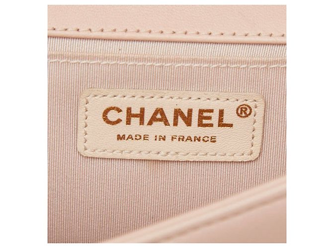 Bolso de hombro de tweed rosa Chanel - vista 14