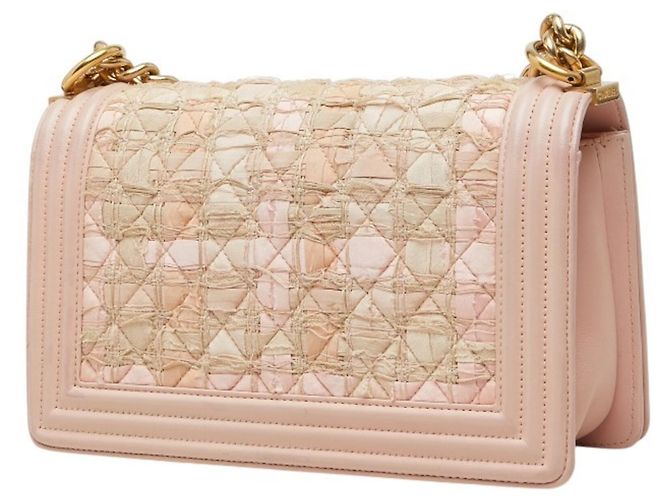 Bolso de hombro de tweed rosa Chanel - vista 2