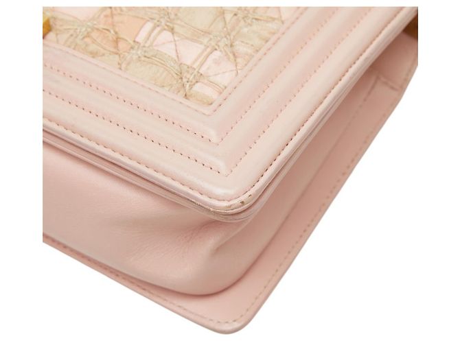 Bolso de hombro de tweed rosa Chanel - vista 4