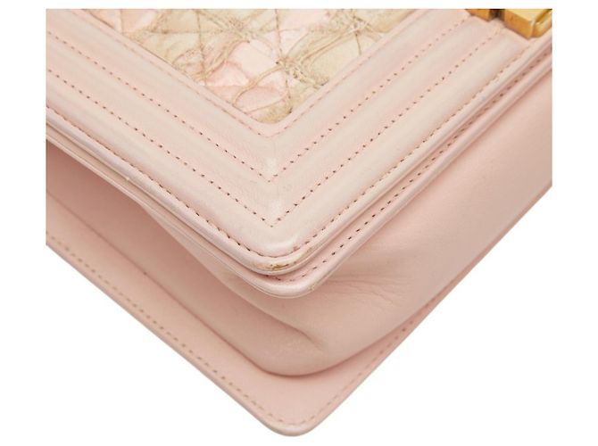 Bolso de hombro de tweed rosa Chanel - vista 5