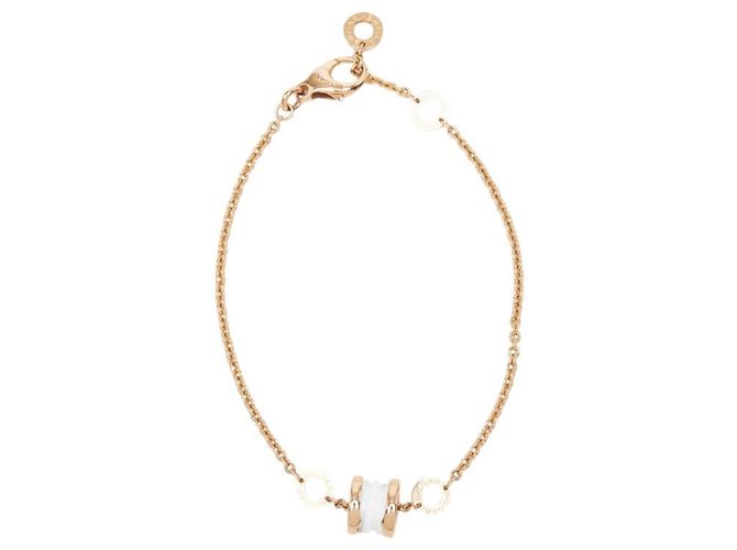 Bulgari Bracciale Bvlgari B-zero1 Element Bianco D'oro - vista 2