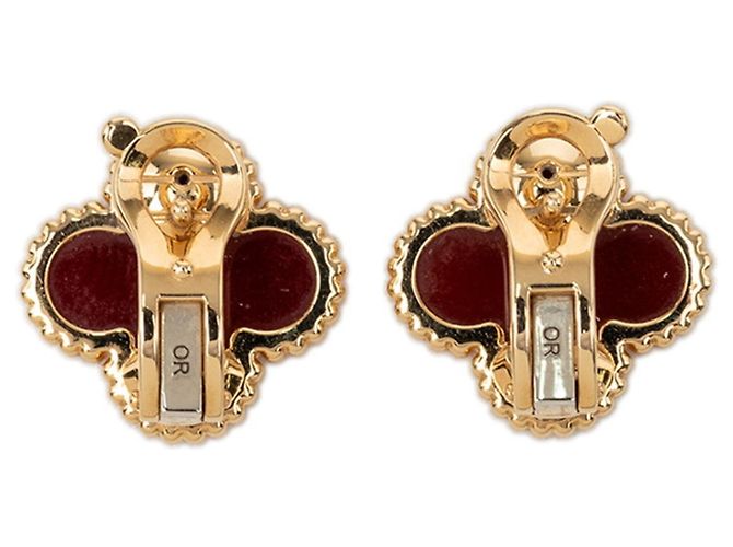 Orecchini a clip Vintage Alhambra Van Cleef & Arpels Giallo - vista 2