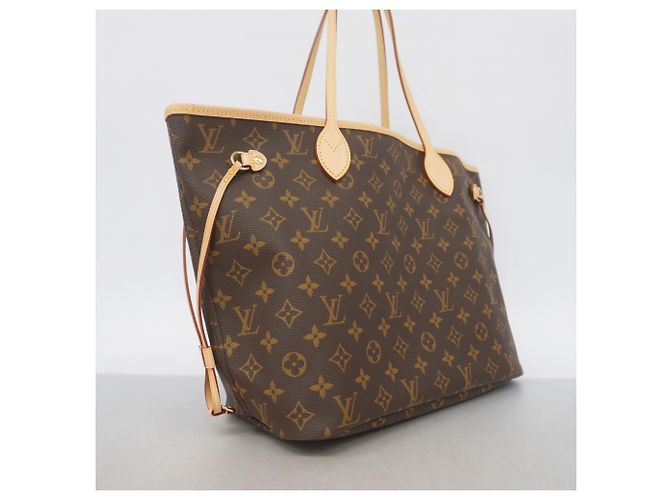 Borsa Tote Louis Vuitton Monogram Neverfull MM Marrone - vista 2