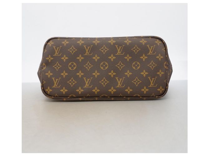 Borsa Tote Louis Vuitton Monogram Neverfull MM Marrone - vista 3