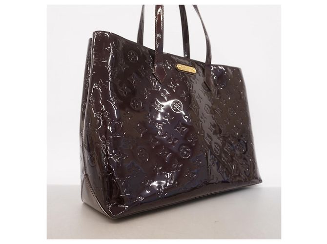 Borsa Tote Louis Vuitton Vernis Wilshire MM Bordò - vista 2