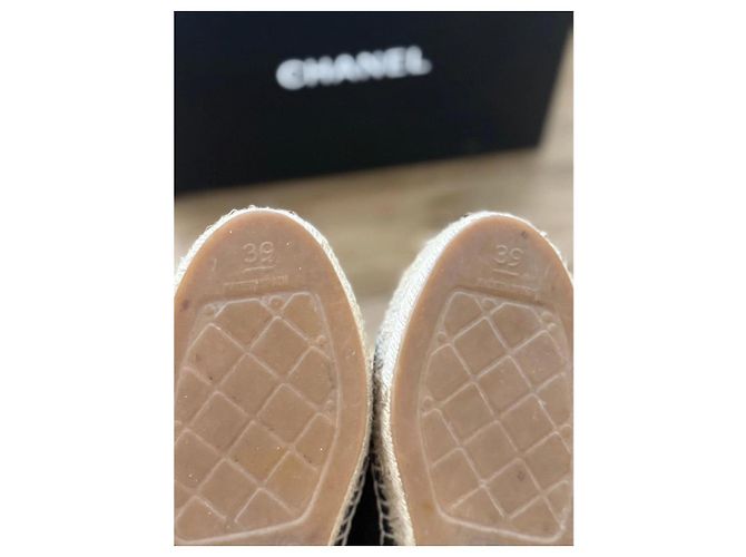 Chanel Espadrilles in scamosciato nero con perle - view 5