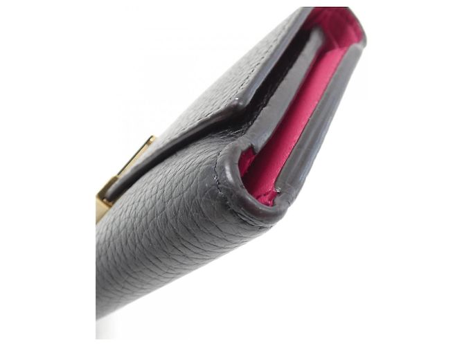 Cartera Louis Vuitton Portefeuille Capucines Compact Negro Rosa - vista 3
