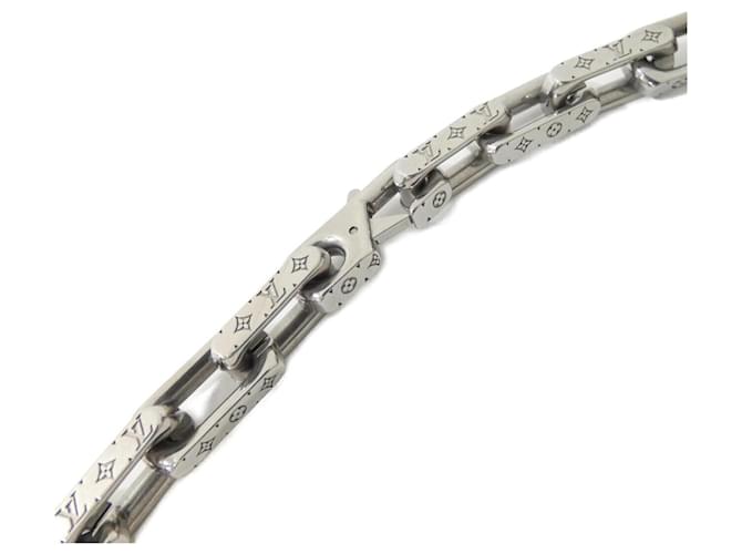 Collana Chain Monogram Louis Vuitton Argento - vista 3
