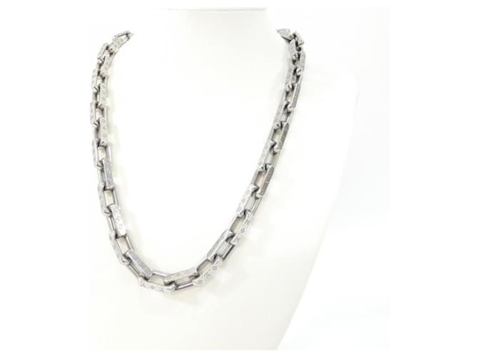 Collana Chain Monogram Louis Vuitton Argento - vista 4