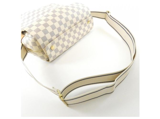 Borsa a tracolla Louis Vuitton Damier Azur Naviglio Bianco Blu - vista 3