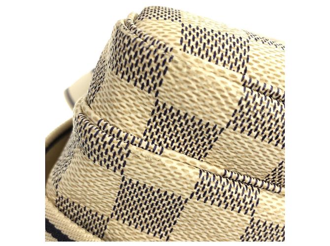 Borsa a tracolla Louis Vuitton Damier Azur Naviglio Bianco Blu D'oro - vista 3