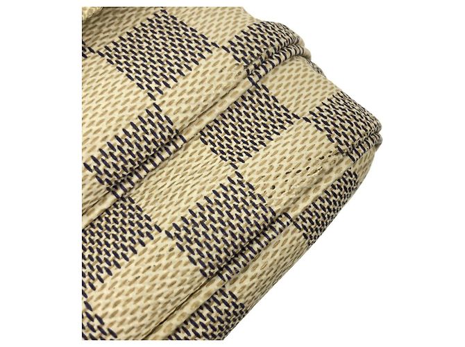 Borsa a tracolla Louis Vuitton Damier Azur Naviglio Bianco Blu D'oro - vista 4