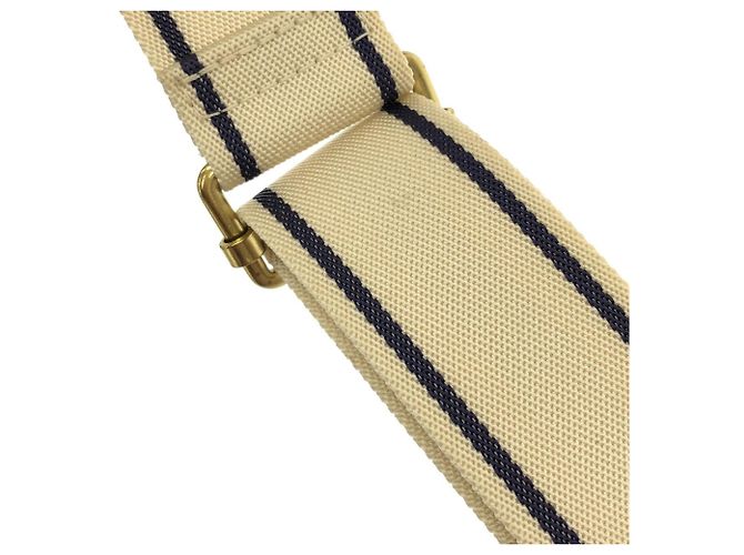 Borsa a tracolla Louis Vuitton Damier Azur Naviglio Bianco Blu D'oro - vista 7