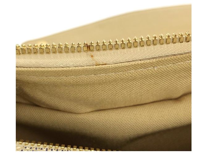 Borsa a tracolla Louis Vuitton Damier Azur Naviglio Bianco Blu D'oro - vista 9