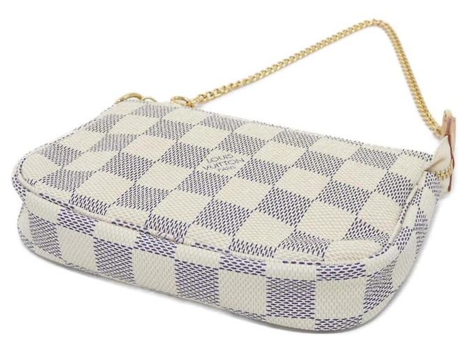 Louis Vuitton Damier Azur Mini Pochette Accessoires Blanco Azul - vista 2