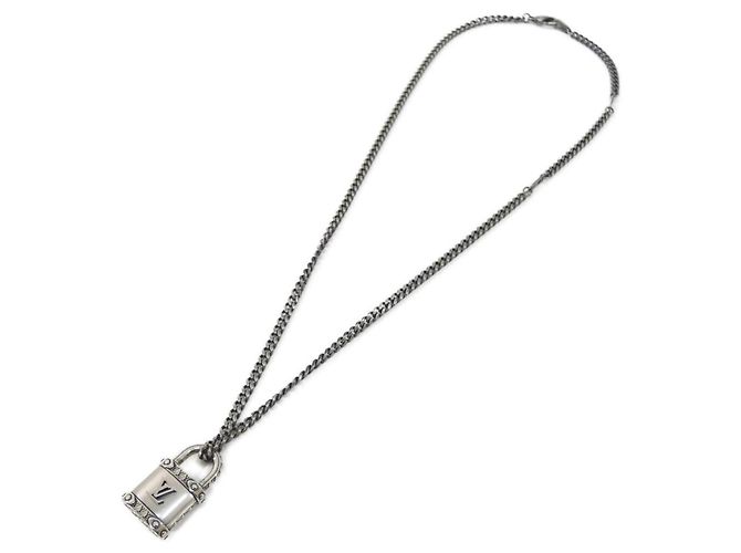 Collana Louis Vuitton LV Lock Argento - vista 2