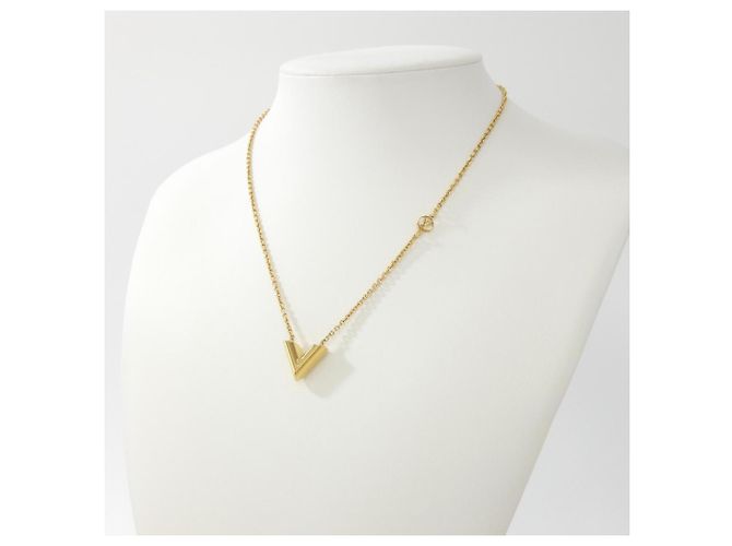 Collana Essential V Louis Vuitton M00857 D'oro - vista 5