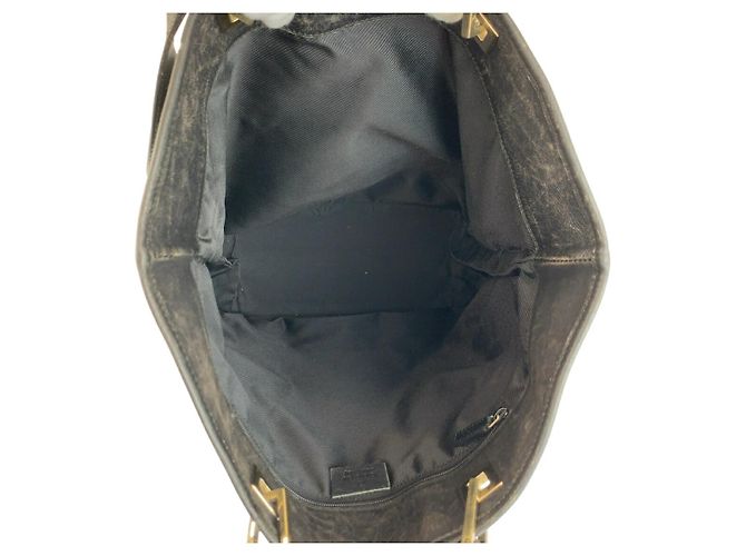 Gucci GG Canvas Leder Tote Bag Schwarz - Ansicht 8