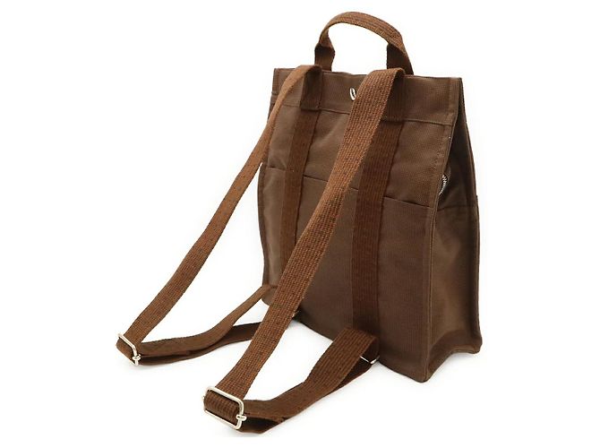 Hermès Hermes Canvas Rucksack Aile Line MM Braun - Ansicht 2
