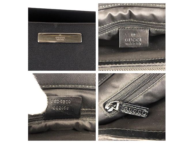 Borsa Tote Gucci Bamboo Nylon Nero - vista 4