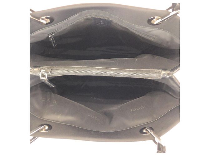 Borsa Tote Gucci Bamboo Nylon Nero - vista 9