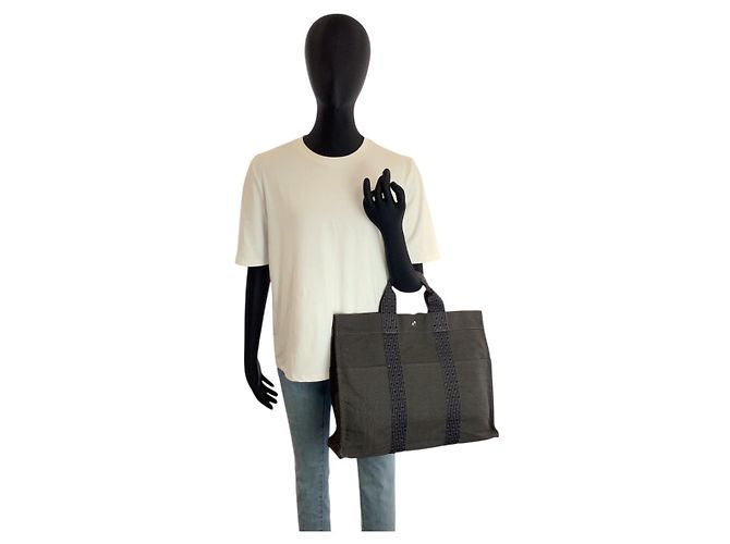 Hermès Hermes Herline MM Tote Tasche Grau - Ansicht 6