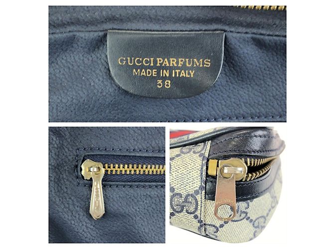 Pochette in tela GG Supreme e pelle Gucci Grigio - vista 5