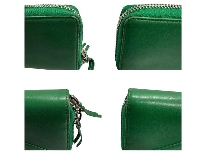 Balenciaga Green Leather Long Wallet - view 5