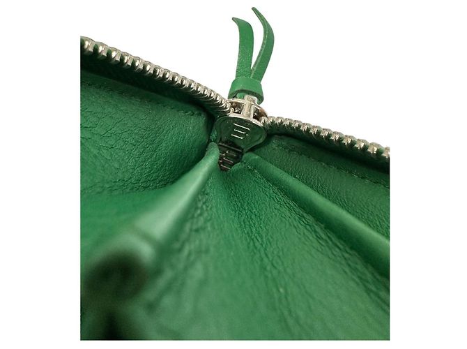 Balenciaga Green Leather Long Wallet - view 7