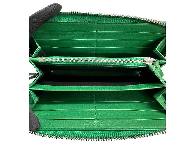 Balenciaga Green Leather Long Wallet - view 9