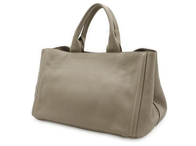 Prada Canapa Ledertote Bag Grau - Ansicht 2
