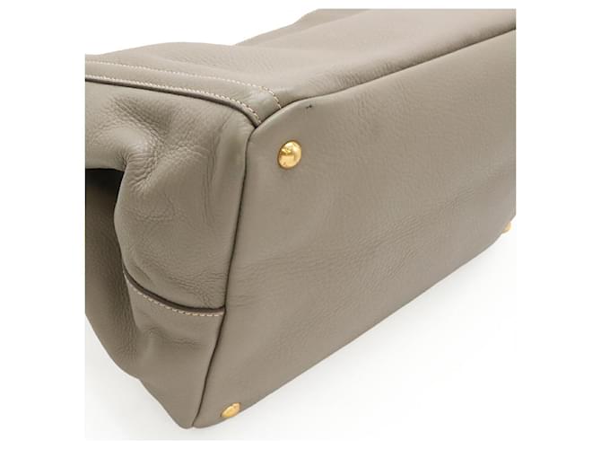 Prada Canapa Ledertote Bag Grau - Ansicht 3