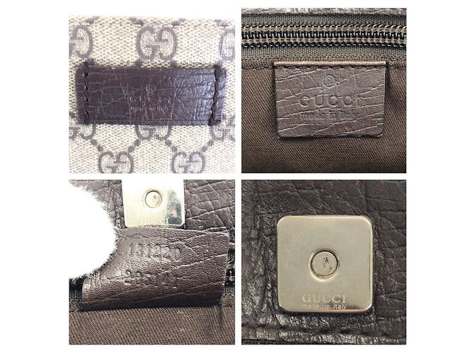 Gucci GG Supreme Canvas Leder Tote Bag Braun - Ansicht 4