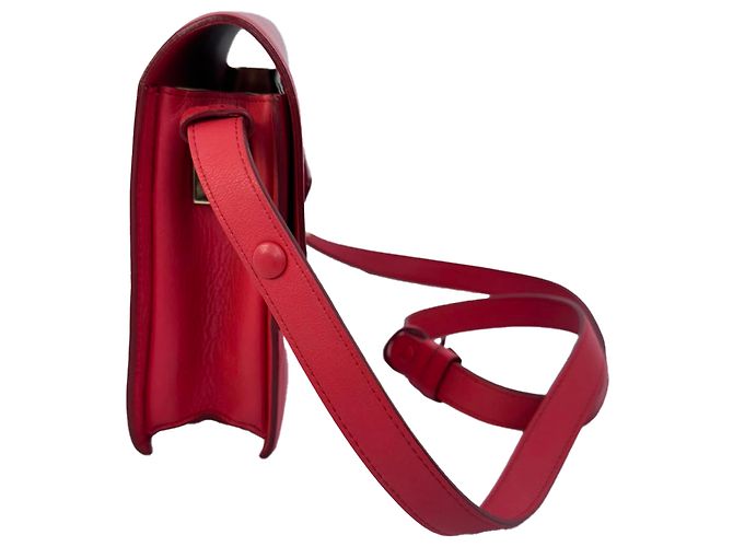 Mini borsa a tracolla Madame in pelle rossa Delvaux Rosso - vista 10
