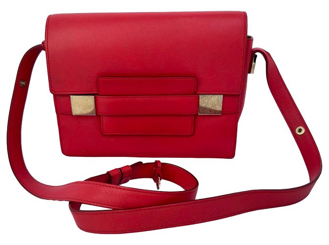 Mini borsa a tracolla Madame in pelle rossa Delvaux Rosso - vista 7