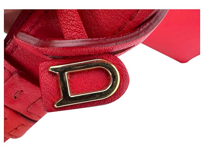 Mini borsa a tracolla Madame in pelle rossa Delvaux Rosso - vista 9