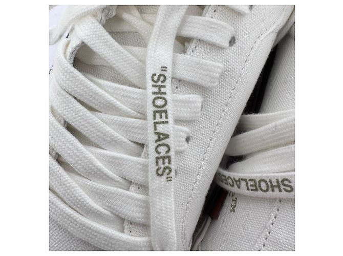 Off White Sneakers vulcanizzate Off-White in tela bianca Bianco Crudo - vista 11