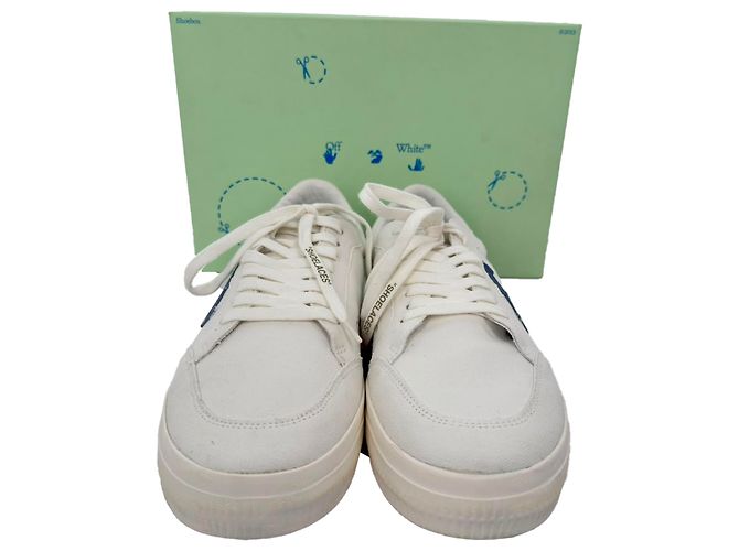 Off White Sneakers vulcanizzate Off-White in tela bianca Bianco Crudo - vista 13