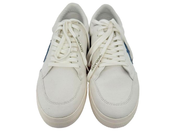 Off White Sneakers vulcanizzate Off-White in tela bianca Bianco Crudo - vista 3