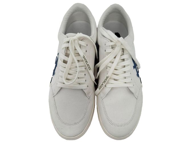 Off White Sneakers vulcanizzate Off-White in tela bianca Bianco Crudo - vista 4