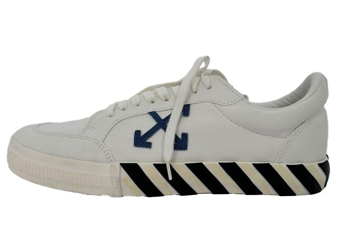 Off White Sneakers vulcanizzate Off-White in tela bianca Bianco Crudo - vista 8